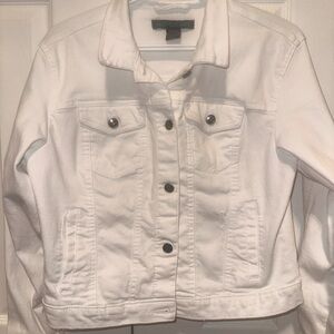 Women's Classic White Denim Jacket